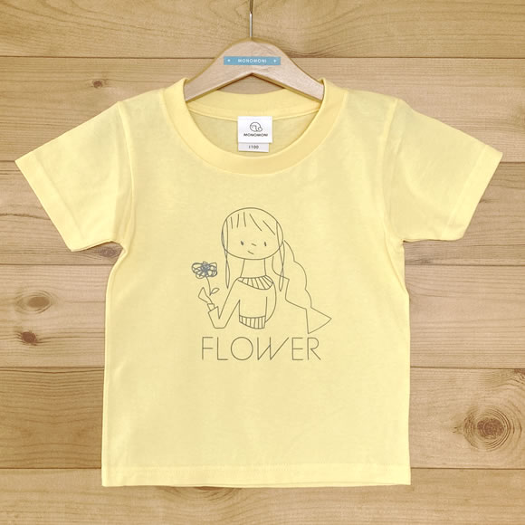 MONOMONI（モノモニ）こどもTシャツ「FLOWER（フラワー）」 